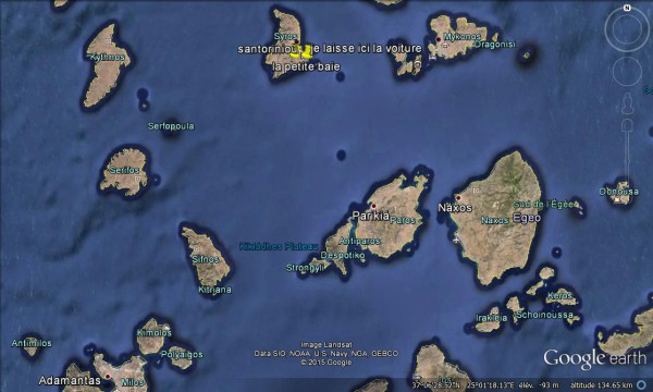 Les Cyclades depuis la petite baie